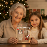 Personalised Multi-Theme Soft Glow Acrylic LED Night Light with Photo Text and Wooden Base In Loving Memory Christmas Birthday Gift for Friends Family