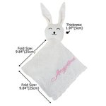Personalized Healthcare Bunny Knitted Soft Baby Security Blanket with Embroidered Name Birthday Baby Shower Gift for Newborn New Mom