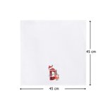 Servilleta navideña blanca personalizada 100% algodón reutilizable con Papá Noel y nombre decoración de mesa regalo de Navidad para familia y amigos