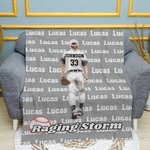 Personalizzato Multicolore Baseball Personaggio Coperta morbida con nome e numero Regalo di compleanno per l'amante del giocatore di baseball