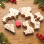 Rompecabezas de madera personalizado con familia de koalas y 2-5 nombres grabados decoración de escritorio regalo de aniversario para la familia