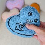 Personalised Embroidered Design Heart Pet Toy with Squeaker and Name Birthday Christmas Party Gift for Pet Owner Lover New Puppy