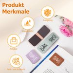 Personalisiertes Geburtsblume Magnetisches PU-Leder Lesezeichen mit Namen Schreibwaren Lesen Zubehör Geburtstag Geschenk für Bücherwurm Buchliebhaber