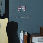 Personalised Retro Cassette Tape Wire Lyrics Song Wall Art Decor Music Studio Housewarming Gift for Music Lover