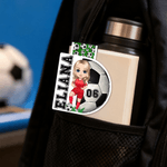 Personalized Cartoon Character Soccer Magnetic Bookmark Clip with Name and Number Christmas Birthday Gift for Soccer Lovers Bookworms