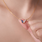 Personalized Butterfly Birthstone Necklace Dainty Jewelry Christmas Birthday Anniversary Gift for Mother Women