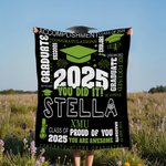 Personnalisé Class of 2025 You Did It Graduation Cap Soft Throw Blanket with Name and Year Home Decor Graduation Party Gift for Graduates