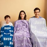 Personalized High-Quality Super Soft Name Family Blanket Birthday Christmas Gift for Kid Family
