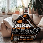 Personnalisé Class of 2025 You Did It Graduation Cap Soft Throw Blanket with Name and Year Home Decor Graduation Party Gift for Graduates