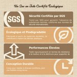 Grand Sac Cabas en Toile de Jute Personnalisé avec Fleur de Naissance et Nom Cadeau d’Anniversaire ou Noël pour Femme