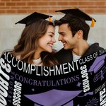 Personnalisé Class of 2025 You Did It Graduation Cap Soft Throw Blanket with Name and Year Home Decor Graduation Party Gift for Graduates