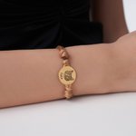 Personalized Pet Portrait Adjustable Bracelet with Engraved Name and Text Dog Cat Loss Jewelry Birthday Memorial Gift for Pet Lover