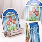 Personalisierte Rose Tulpe Glasmalerei Acryl Kochbuch Stand mit Text Weihnachten Geburtstag Geschenk für Kochen Liebhaber Backen Liebhaber