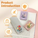 Personalized Birth Flower Magnetic PU Leather Bookmark Clip with Name Christmas Birthday Gift for Reading Lovers Bookworms
