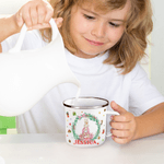 Personalized Cartoon Peter Rabbit 12 oz Colored Rim Enamel Mug with Name Christmas Gift for Family Kids