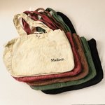 Nome ricamato personalizzato Borsa in velluto a coste di grande capacità con coulisse e tasche Uso quotidiano Regalo di Natale di compleanno per le donne