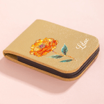 Personalized Retro Birth Flower Magnetic PU Leather Bookmark Clip with Name Book Club Birthday Gift for Reading Lovers Bookworms