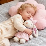 Peluche lapin avec noeud personnalisé et nom pailleté Cadeau d'anniversaire et de fête pour les enfants