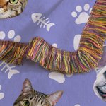 Personalised Pet Photo Paw Print Fish Bone Soft Tassel Blanket with Name Home Decor Christmas Birthday Gift for Pet Lover