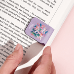 Personalized Birth Flower Magnetic PU Leather Bookmark Clip with Name Christmas Birthday Gift for Reading Lovers Bookworms