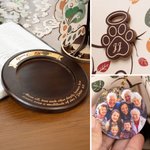 Personalised Wooden Family Tree Birthday Calendar Ornament with Photo and Names Text Home Decor Christmas Gift for Family