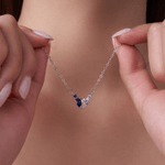 Personalized Butterfly Birthstone Necklace Dainty Jewelry Christmas Birthday Anniversary Gift for Mother Women