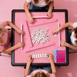 Personlig 3D-tryckt randig design med skulpterad kant Mahjong-blandare med namn Mahjong-spelkväll Födelsedagspresent för Mahjong-entusiaster