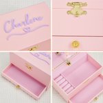 Personalizzato Ballerina Musicale Portagioie con Nome Specchio Trucco Uso Quotidiano Regalo di Compleanno per Ragazze Amanti del Balletto