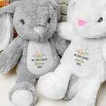 Personalised My First Easter Plush Bunny with Name and Year Easter Gift for Kid