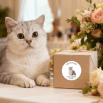 Personalized Cute Pet Photo Waterproof Sticker with Name Wedding Party Gift Decoration for Newlyweds