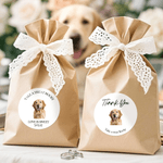 Personalized Cute Pet Photo Waterproof Sticker with Name Wedding Party Gift Decoration for Newlyweds