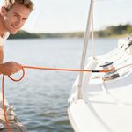 Ligne de quai tressée personnalisée avec texte brodé Anniversaire Nouveau bateau Cadeau pour propriétaires de bateau