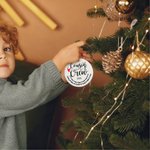 Personalized Santa Hat Cousin Crew Ceramic Christmas Ornament with Name Home Tree Decor Christmas Gift for Family