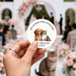 Personalized Cute Pet Photo Waterproof Sticker with Name Wedding Party Gift Decoration for Newlyweds