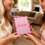 Personlig 3D-tryckt randig design med skulpterad kant Mahjong-blandare med namn Mahjong-spelkväll Födelsedagspresent för Mahjong-entusiaster