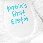 Personlig första påsk plysch kanin leksak med namn påsk baby shower present för nyfödda barn