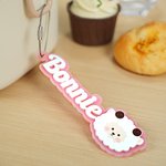 Porte-clés personnalisé en acrylique avec nom en forme de dinosaure bus multicolore Cadeau d'anniversaire pour enfants