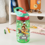 Personalized Vehicle Helmet Face Photo 16 oz Kid Water Bottle with Name Birthday Gift for Boys Girls