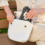 Personalized Cartoon Girl Flying Birth Flower PU Leather Folded Wristlet Wallet with Name and Multiple Card Slots Birthday Anniversary Gift for Women