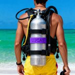 Personalised 3D Printing Multicolour Scuba Tank Name Tag Diving Accessories Birthday Gift for Scuba Divers Diving Lovers