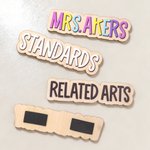 Personalised Wooden Whiteboard Magnet with Text School Supplies Classroom Back to School Gift for Teachers
