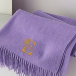 Bufanda personalizada de cachemira sintética con bordado floral inicial y nombre regalo de cumpleaños invierno para familia y amigo