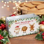 Personalisierte Cartoon Weihnachtsmann Rentier Keksdose Keks Storage Box mit 1-8 Namen und Text täglichen Gebrauch Weihnachtsgeschenk für Kind Familie