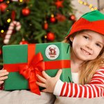 Personalized Reindeer Christmas Theme Initial Waterproof Stickers Labels with Name Christmas Decor Party Favors for Family Friends