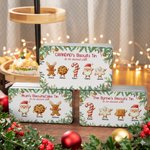 Personalisierte Cartoon Weihnachtsmann Rentier Keksdose Keks Storage Box mit 1-8 Namen und Text täglichen Gebrauch Weihnachtsgeschenk für Kind Familie