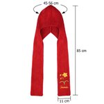 Écharpe à Capuche en Tricot Personnalisé avec Nom et Fleur de Naissance Brodés Cadeau Hivernal pour Famille Amis