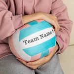 Personalised Volleyball Design Round Soft Cushion with Text Home Decor Birthday Match Day Gift for Volleyball Player Coach