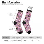 Personalized Multicolour 1-3 Pet Face Photos Christmas Hat Comfortable Mid-Calf Socks with Name Daily Use Christmas Gift for Pet Owners
