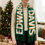 Personalisierte Schatten Name Multicolor Soft Warm Tassel Schal Jahrestag Winter Geburtstag Geschenk für Frauen Männer