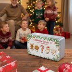 Personalisierte Cartoon Weihnachtsmann Rentier Keksdose Keks Storage Box mit 1-8 Namen und Text täglichen Gebrauch Weihnachtsgeschenk für Kind Familie